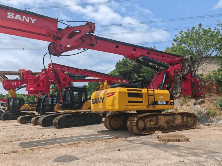 Used Sany SR205 rotary drilling rig for foundation construction projects