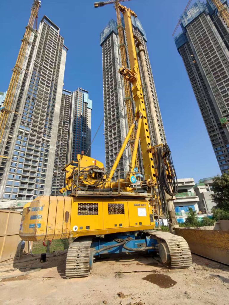 Bauer BG30 Drilling Rig Working on the jobsite