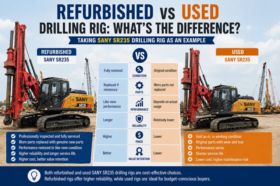 Refurbished vs Used Drilling Rig