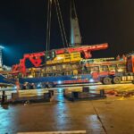 Transporting a used rotary drilling rig