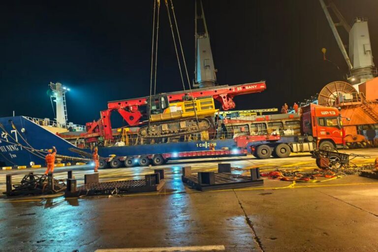 Transporting a used rotary drilling rig
