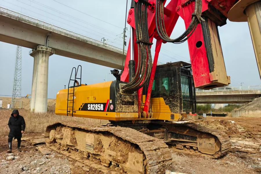 Sany SR285 drilling rig for bridge