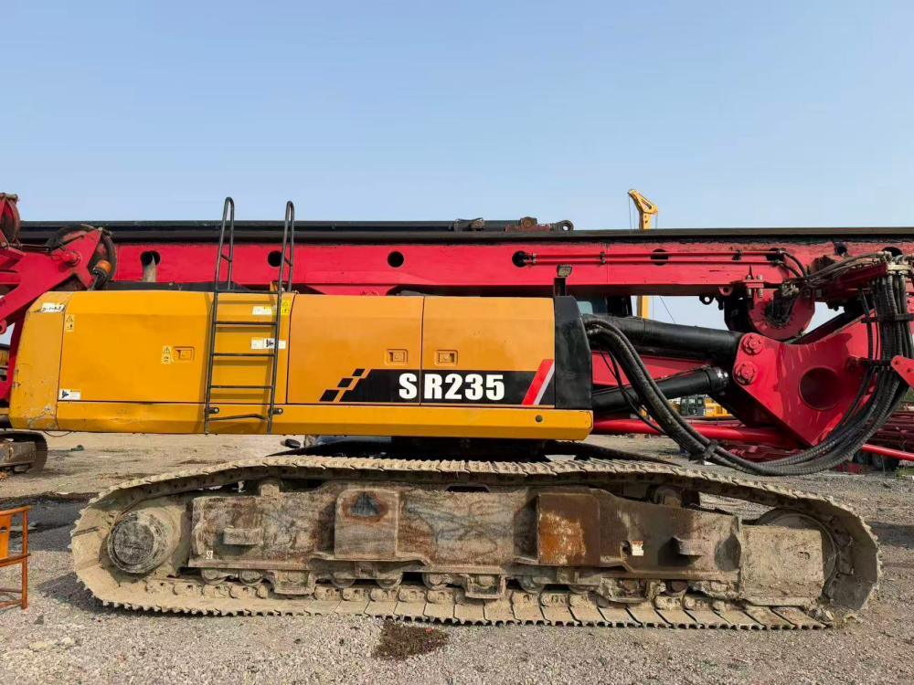 Used Sany SR235 rotary drilling rig for bridge foundation construction