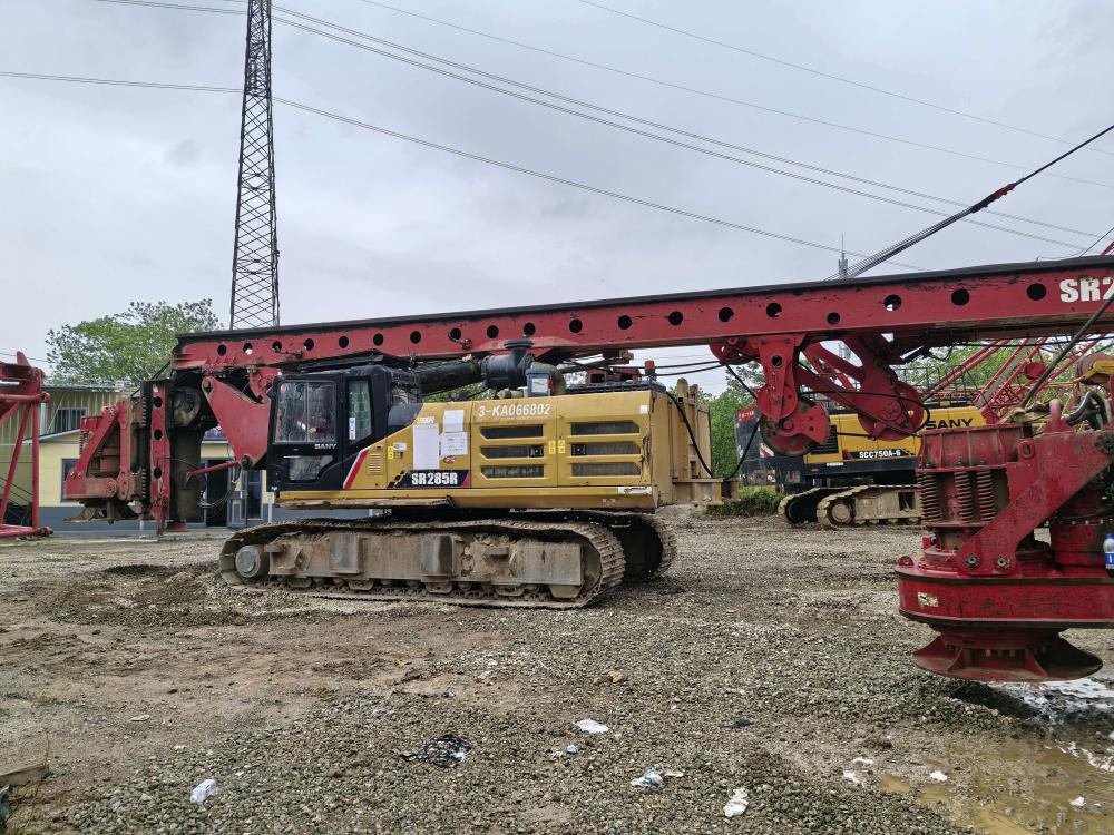 Used Sany SR285 rotary drilling rig for bridge piling construction