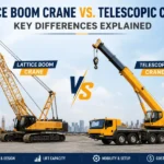 Lattice boom crawler crane vs telescopic mobile crane comparison for construction and heavy lifting projects