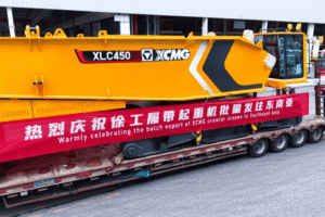 XCMG crawler cranes working on Southeast Asia infrastructure projects