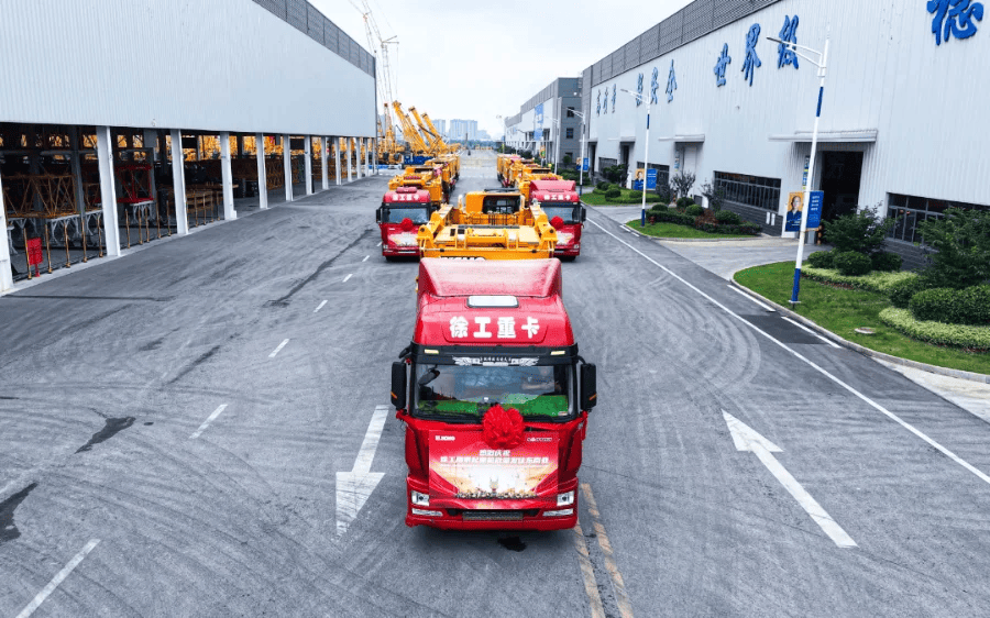 XCMG crawler cranes shipped to Southeast Asia construction projects